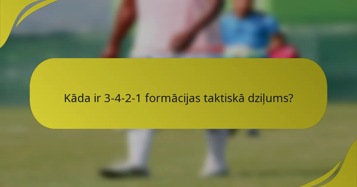 Kāda ir 3-4-2-1 formācijas taktiskā dziļums?